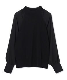 BEIGE， 【WEB限定・洗える】LECERF / 異素材ドッキングストレッチニット