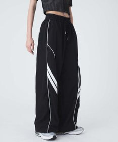 WEGO 【ウエストゴム】パイピングトラックパンツ