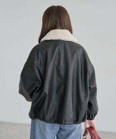 Green Parks ・ＥＬＥＮＣＡＲＥ　ＤＵＥフェイクレザーＺＩＰブルゾ