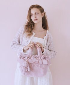 Maison de FLEUR ピンクマニア2Wayファーリボンバッグ