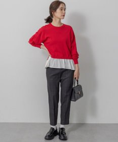 組曲 ハンサムツイルテーパード パンツ チャコールチェック系3