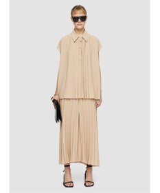 JOSEPH エアリープリッセ　ポロカラーブラウス