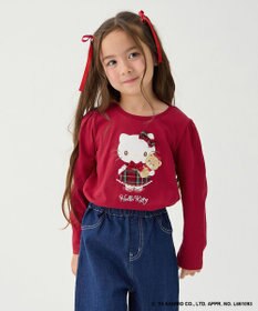 ANY KIDS 【ハローキティ×ANY KIDS】アップリケ 長袖Tシャツ