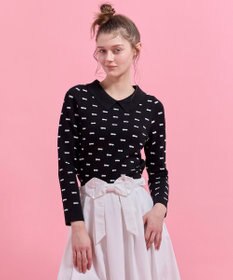 TOCCA 【chayさん着用】RIBBON BLOOM プルオーバー ブラック系