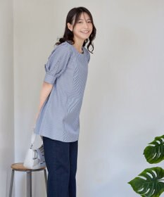 Tiaclasse 【小倉優子さん着用】【洗える】 パフスリーブチュニックブラウス