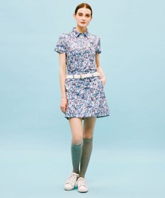 23区GOLF 【WOMEN】プランティカプリント 総柄 半袖ポロシャツ