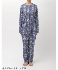 WACOAL パジャマ 長袖 長ズボン 綿100%(本体) ミントン レディース NDX541 /ワコール