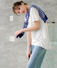 Tiaclasse 肩掛けボーダーフェイクカーデ