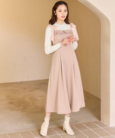 Feroux シアーフリル・ハイネックリブプルオーバー