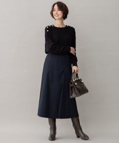 自由区 【洗える】ウールミックス フレンチマリン風ニット