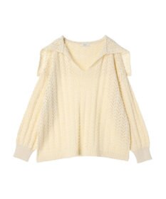 earth music&ecology ビッグカラーニットプルオーバー