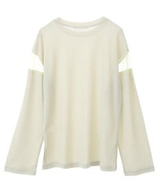 Green Parks シアー切替長袖プルオーバー