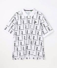 PW CIRCULUS 【MEN】PW LOGO 総柄ポロシャツ ゴルフ