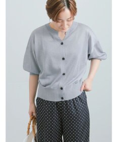 Te chichi ラメシアー前後2WAY5分袖カーディガン