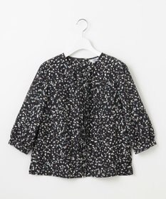 J.PRESS LADIES 【洗える】スパンローンフラワープリント クルーネック ブラウス