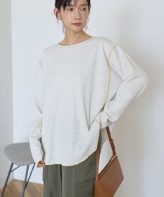 AMERICAN HOLIC ワッフル配色メロープルオーバー