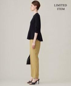 ICB L 【WEB限定・洗える】シンセティックヤーンスムース ペプラムニット