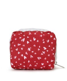 LeSportsac SQUARE COSMETIC/レッドミニハーツホワイト