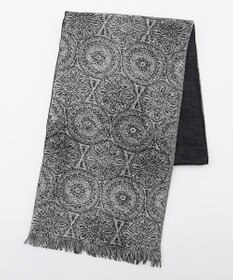 JOSEPH HOMME 新柄【上質素材】シルクカシミヤ　ブックストール / モスクパターンストール ブラック系5