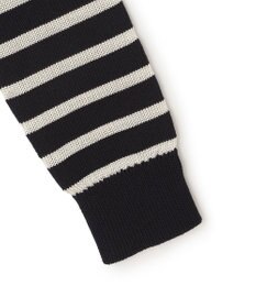 BEIGE， HELIODOR / レーヨンボーダーマリンボタンニット