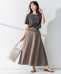 23区 【セットアップ対応】リネンレーヨンストレッチ フレア スカート
