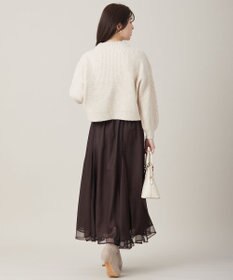 ANY SIS 【洗える】袖ケーブルショート ニット