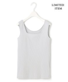 ICB L 【WEB限定・洗える】 ブロードステッチリブ タンクトップ