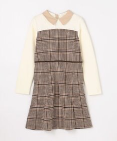 組曲 KIDS 【150-160㎝】レディチェック ワンピース