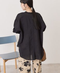 AMERICAN HOLIC リネンライクバンドカラーシャツ
