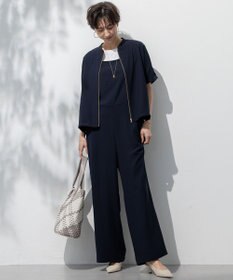 23区 【一部店舗限定/吸水速乾/UVカット/接触冷感】ストレッチジョーゼット フレンチスリーブ ブルゾン