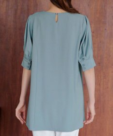 Tiaclasse 【小倉優子さん着用】【洗える】 パフスリーブチュニックブラウス