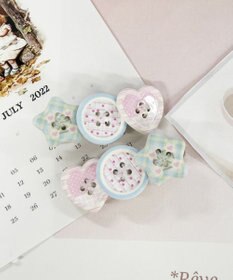 WEGO L2Pモチーフボタンヘアクリップ
