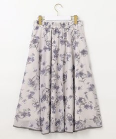 ANY SIS 【洗える】フロッキーオンフラワー スカート