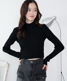 WEGO 【2025年秋冬新作】リブハイネックショートニット