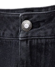 earth music&ecology フリンジロゴデニムショートパンツ