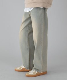 WEGO 【ユニセックス着用ITEM/ウエスト調整可】ストレートデニムパンツ