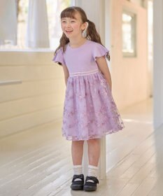 ANY KIDS 刺繍 チュール ワンピース