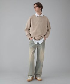 WEGO 【ユニセックス着用ITEM/ウエスト調整可】ストレートデニムパンツ