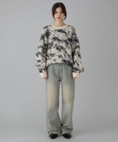 WEGO 【ユニセックス着用ITEM/ウエスト調整可】ストレートデニムパンツ