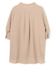 BEIGE， FLEUR / バックサテン プルオーバーブラウス