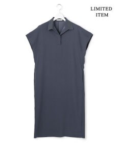 ICB 【WEB限定】FluidBackSatin ニット衿シャツワンピース