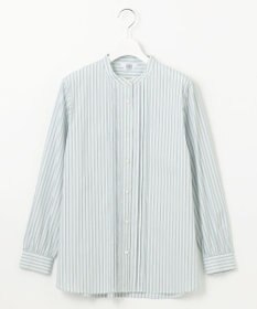 J.PRESS LADIES 【洗える】BEZ VEGA ストライプ ピンタック ブラウス