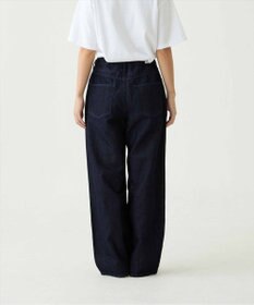 caqu FS linen wide boy`s コットンリネンワイドストレートデニム