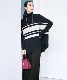 ICB 【CLASSY.掲載・裏起毛】 ウォームサテン Iラインスカート