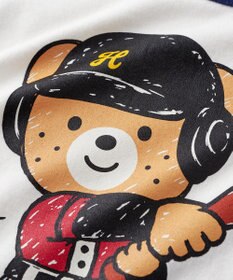 MIKI HOUSE HOT BISCUITS 【家族でおそろい】【155-185cm】ベースボールデザイン(大人用) ラグラン半袖Tシャツ