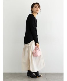 Te chichi 【宮本茉由着用】リブニットドッキングアシメワンピース