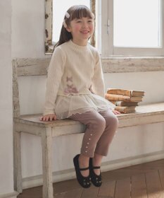 ANY KIDS 表起毛 レースアップ チュニック