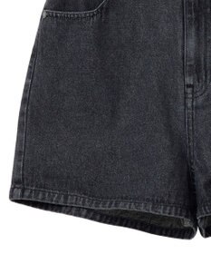 earth music&ecology フリンジロゴデニムショートパンツ