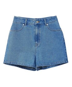earth music&ecology フリンジロゴデニムショートパンツ