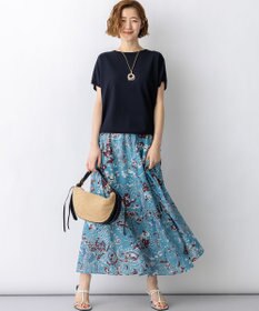 23区 【先行予約】Ericaランダムペイズリープリント フレアスカート